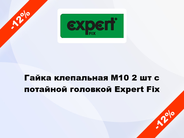 Гайка клепальная М10 2 шт с потайной головкой Expert Fix