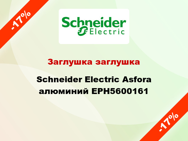 Заглушка заглушка Schneider Electric Asfora алюминий EPH5600161